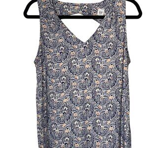 Gap Women's Small Paisley Print Shift Mini Dress Boho Chic Preppy Hipster